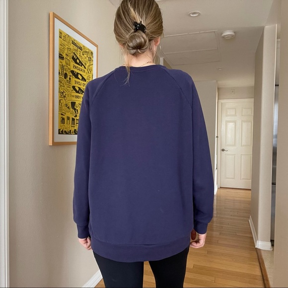 Navy blue second layer crewneck sweater - Picture 4 of 12